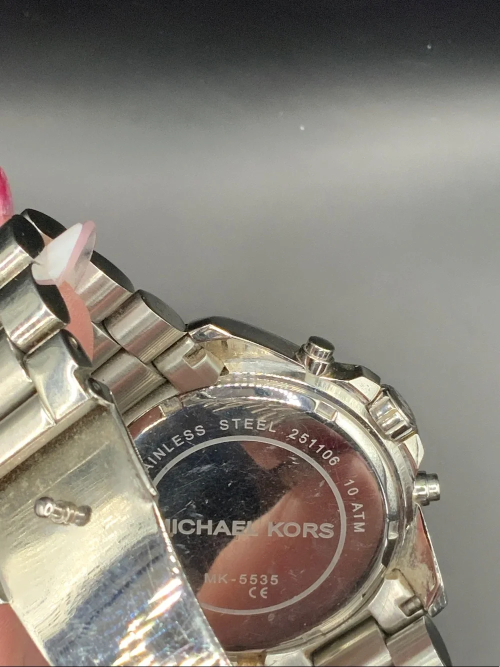 Michael Kors Silver Men's Chronograph Watch with White Dial